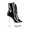 Pleaser - ASPIRE1021 Platform Boots, Pole dance shoes - Pole dance shoes - Black Product image